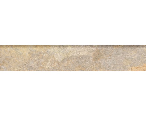 Carrelage de plinthe en grès-cérame Ardesia 8x45 cm ocre Motif de carreaux aspect pierre
