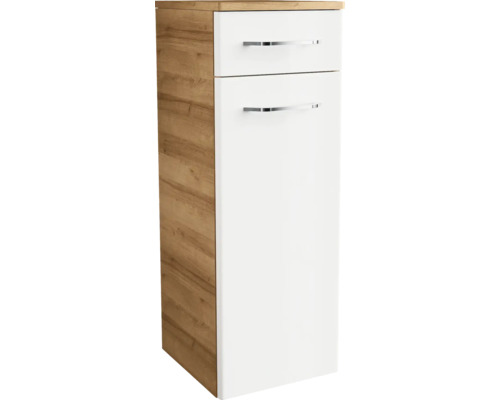 Armoire midi FACKELMANN Milano chêne noueux blanc largeur 30 cm-0