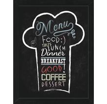 Gerahmtes Bild Menu 35x45 cm