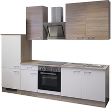 Cuisine complète - 6 éléments de rangements - 270 cm - Anthracite et blanc  - CAMBUSITA !