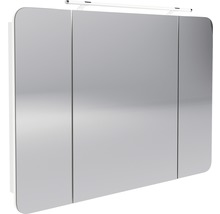 LED Spiegelschrank FACKELMANN Milano 110x78x15,5 cm weiß 3 Türen