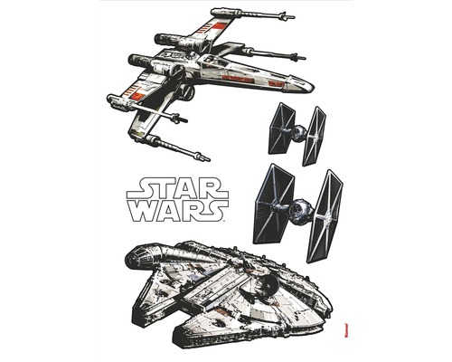 Sticker mural Disney Edition 4 Disney Star Wars Spaceships 100 x 70 cm-0