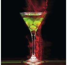 Tableau en verre Cocktail On Black II 20x20 cm GLA1404-thumb-0