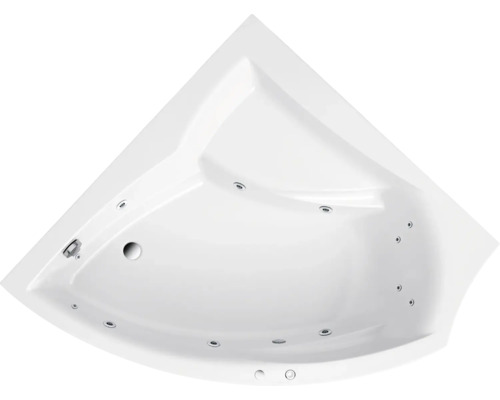Eckbadewanne mit Whirlpoolfunktion von oben