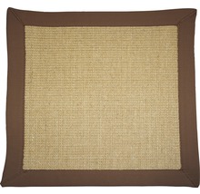 Tapis carré en sisal avec bordure