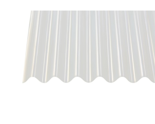 Plaque transparente Gutta polyester sinus 76/30 naturel pour plaque de toiture 2000 x 1060 x 1 mm