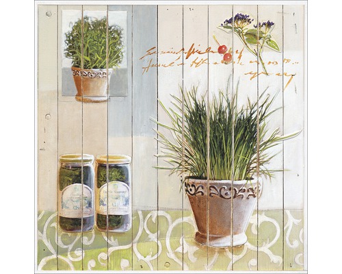 Tableau sur toile Sweet Herbs III 27x27 cm