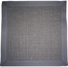 Tapis gris de forme rectangulaire avec texture tissée