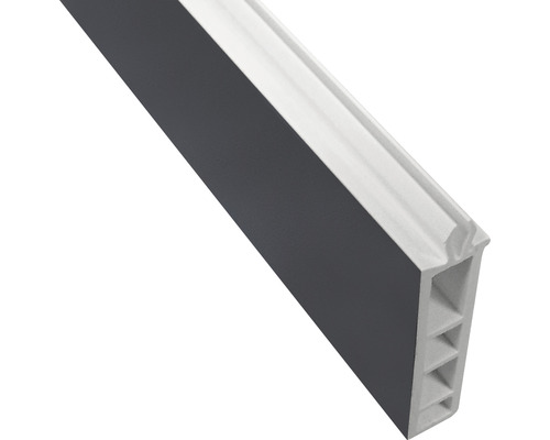 Profilé de raccordement de rebords de fenêtres pour porte coulissante 3000x50 mm titane Profilé de raccordement de rebords de fenêtres pour porte coulissante 3000x50 mm titane