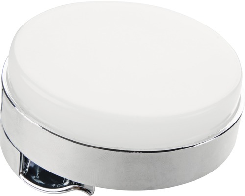 Runde Wandleuchte mit Chromfuß