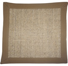 Tapis carré avec bordure marron