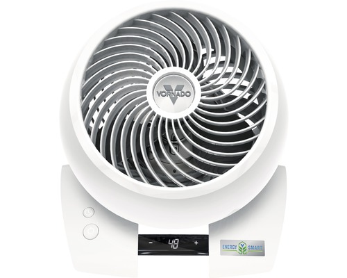 Weißer Vornado-Ventilator mit Digitalanzeige