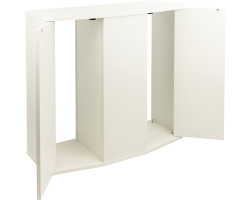 Meuble pour aquarium avec deux portes ouvertes