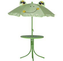 Kindersitzgruppe mit Frosch-Sonnenschirm für den Garten