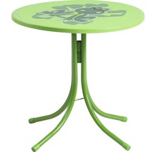 Runder Gartentisch aus Metall mit Froschmotiv