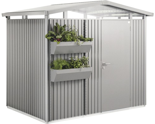 Kit de jardinière biohort Flora Board 82x25x188 cm gris quartz-métallique