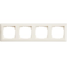 Plaque quadruple interrupteur encadrement Gira Standard 55 blanc pur mate-thumb-0