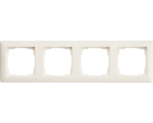 Plaque quadruple interrupteur encadrement Gira Standard 55 blanc pur mate-0