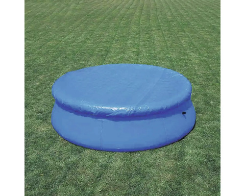 Bâche recouvrement d'été pour piscine à pose rapide Ø 457 cm Piscine ronde avec couverture sur pelouse