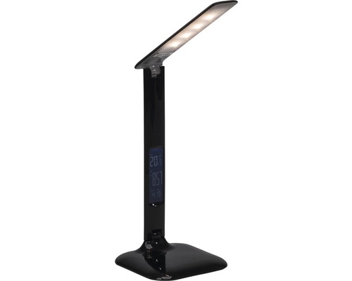 Lampe de bureau noire avec LED et affichage numérique