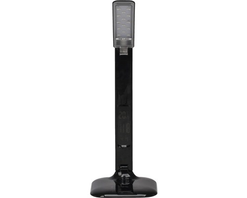 Lampe de bureau LED noire avec affichage de la température