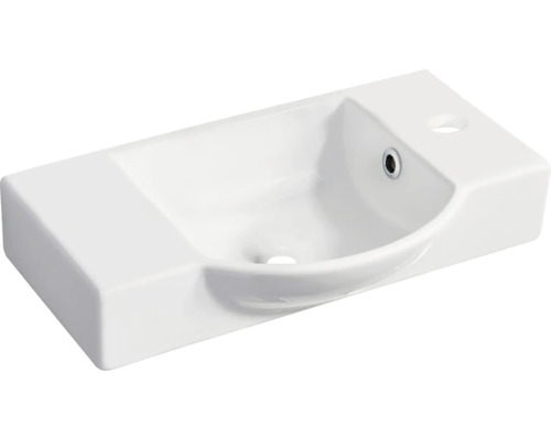 Vasque form&style FELINA 54,5 cm blanc tablette à gauche 82202 Lave-mains en céramique