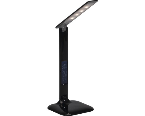 Lampe de bureau LED noire avec écran