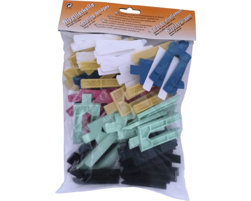 Mélange de cales d'égalisation 1-6 mm, sachet de 60 unités Paquet de cales de nivellement en différentes épaisseurs