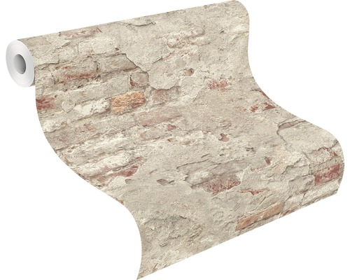 Tapetenrolle mit Backsteinmauer-Motiv