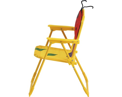 Gelber Kinderstuhl mit Marienkäfer-Design