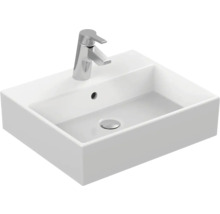 Lavabo rectangulaire en céramique avec robinet