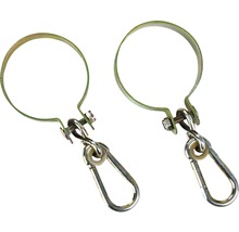 Deux colliers de serrage avec mousquetons
