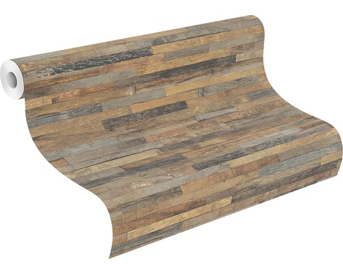 Rouleau de papier peint aspect bois