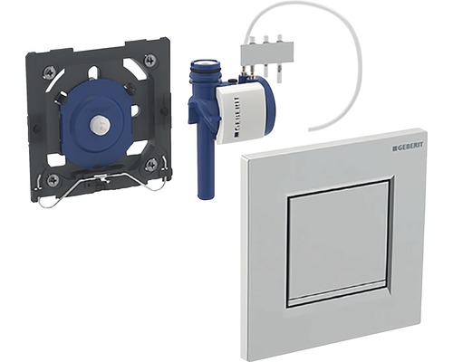 Plaque de commande Geberit, soupape de chasse d''eau et élément de montage pour WC