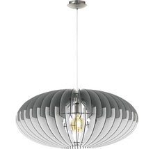 Suspension 1 ampoule Ø 70 cm gris/blanc/nickel