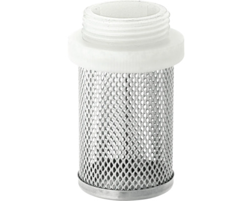 Crépine d'aspiration inoxydable, filetage extérieur plastique 3/4" Filtre pour pompes