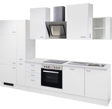 Cuisine complète avec appareils Flex Well Wito 310 cm blanc mat démontée variante réversible 00009006