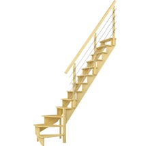 Holztreppe mit Geländer