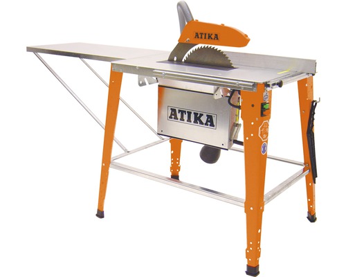 Scie circulaire Atika HT 315 2000 W, table de scie prémontée avec boîte pour copeaux et moteur
