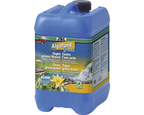 Préparateur d'eau JBL AlgoPond Green 5 l JBL AlgoPond Green produit contre l''eau verte dans le bassin