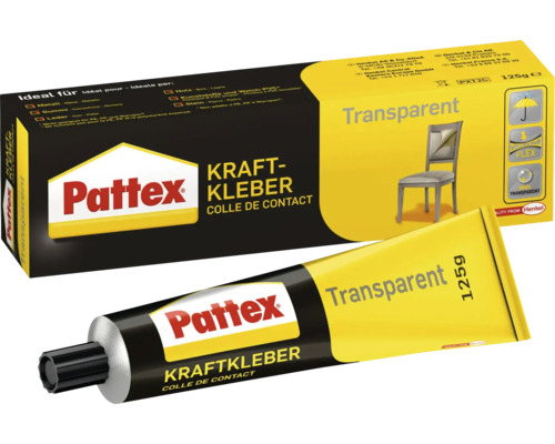 Pattex Colle de Contact Transparent, tube de 125 grammes et emballage