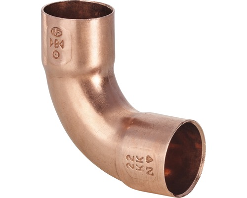 Coude 90° cuivre 2 manchons 15mm 5002A 25 pièces Raccord coudé en cuivre avec un angle de 90 degrés