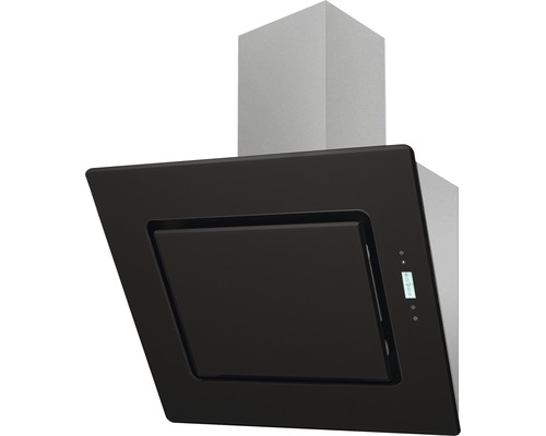 Hotte inclinée PKM 9040 largeur x profondeur 60 x 41,8 cm noir Hotte de cuisine noire