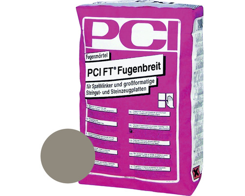 Mortier de jointoiement PCI FT® Fugenbreit pour dalles en grès et en faïence de grand format gris ciment 5 kg