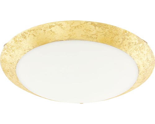 Plafonnier rond avec décor en feuille d''or