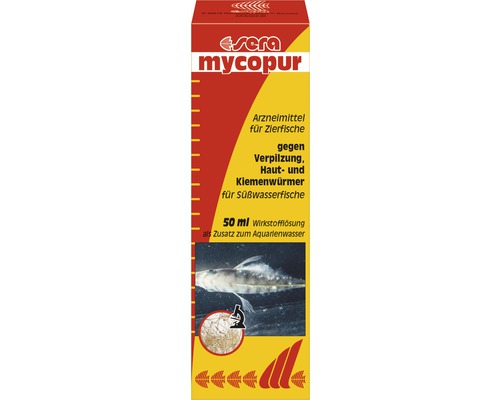 Arzneimittel sera mycopur 50 ml gegen Verpilzung, Haut- und Kiemenwürmer