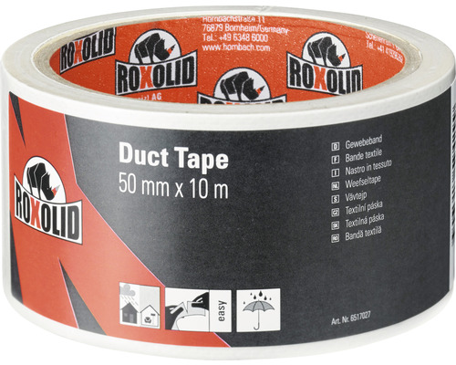ROXOLID Duct Tape / Gaffa Tape bande textile blanc 50 mm x 10 m
