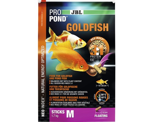 Bâtonnets alimentaires JBL ProPond Goldfish taille M 1,7 kg