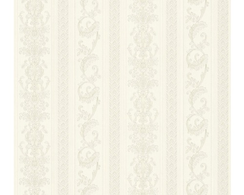 Papier peint intissé 33547-1 Hermitage 10 Rayures Style pearl Papier peint avec rayures et motifs floraux