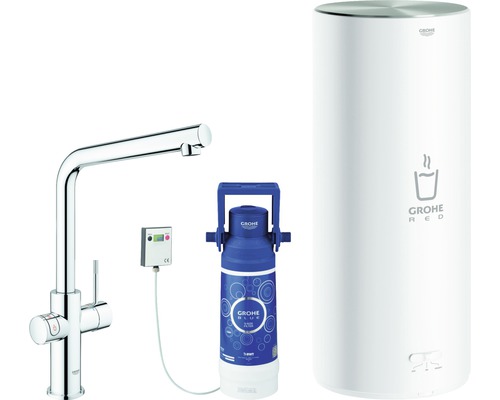 GROHE Küchenarmatur mit Filterfunktion und Kochend heißes Wasser GROHE RED chrom 30325001